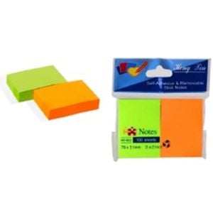 Bloco de Anotações Adesivo 200 Folhas 2 Pçs Colorido