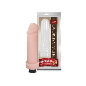Prótese 18 x 5 cm com Vibrador Interno em Cyber Skin
