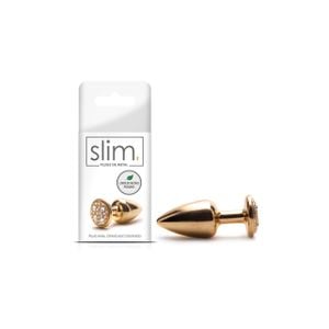 Plug Metálico Dourado Cravejado
