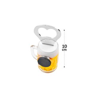Abridor de Garrafa Inox com Imã 10cm Cerveja