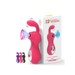 Vibrador Ponto G e Sugador de Clitóris (12 funções)