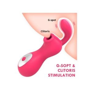 Vibrador Ponto G e Sugador de Clitóris (12 funções)