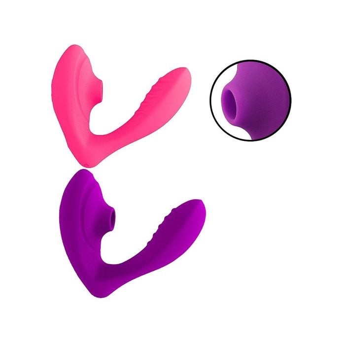 Vibrador Ponto G com Estimulação Clitoriana (10 modos de vibração) Recarregável