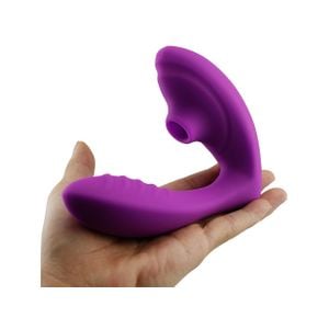 Vibrador Ponto G com Estimulação Clitoriana (10 modos de vibração) Recarregável