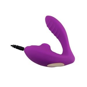 Vibrador Ponto G com Estimulação Clitoriana (10 modos de vibração) Recarregável