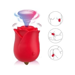 Vibrador em Formato de Flor Estimulador de clitóris com Sucção recarregável