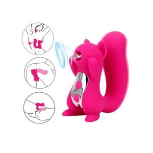 Vibrador em Formato de Esquilo com Sucção