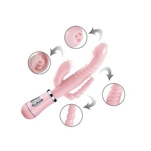 Vibrador de Ponto G e Clitóris á Pilha AA - Jelly - 3 em 1