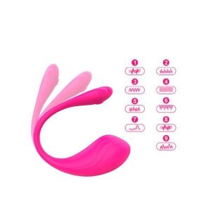 Vibrador de Casal com 9 Modos de Vibração por Aplicativo (Recarregável)