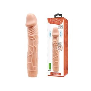 Prótese Realística com Vibro em Silicone 19,5 x 4,0 cm