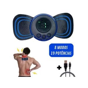 Mini Massageador Portátil Recarregável Choque Relaxante, Anti Stress, Alivia Dores