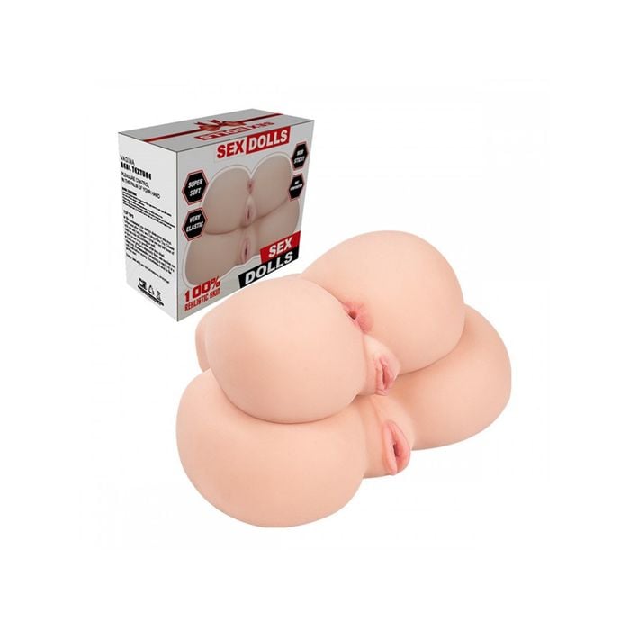 Masturbador em Formato Bumbum com 2 Vaginas e 1 Ânus