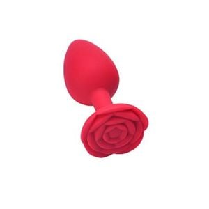 Plug Anal em silicone - Formato de Rosa - Tamanho G