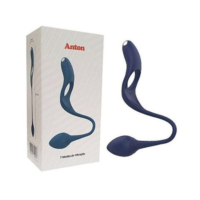 Anel Peniano com estimulador de clitóris e Plug Anal - Antom