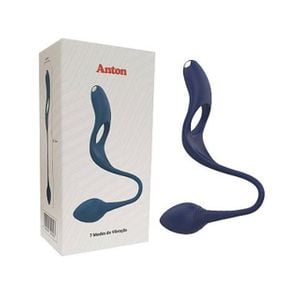 Anel Peniano com estimulador de clitóris e Plug Anal - Antom