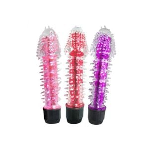 Vibrador Translúcido à Prova d'água com Textura 15cm