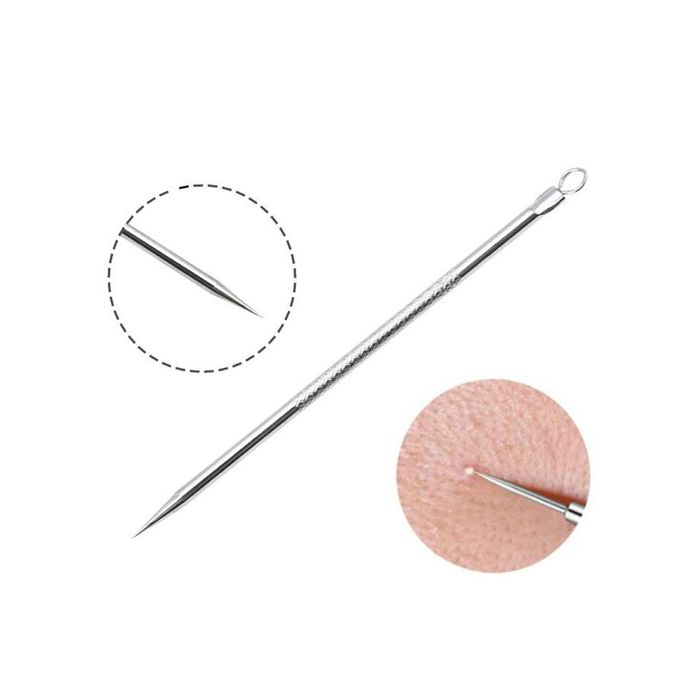 Kit 2 Extrator de Cravos e Espinhas em Aço Inox (removedor)