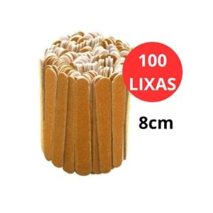 100 Mini Lixa de Unha 8cm