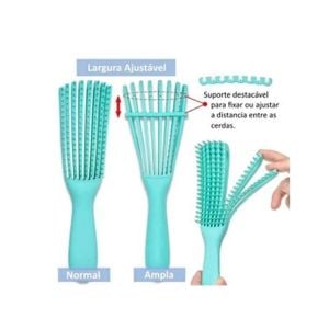 Escova Polvo Para Cabelos Cacheados e Crespos