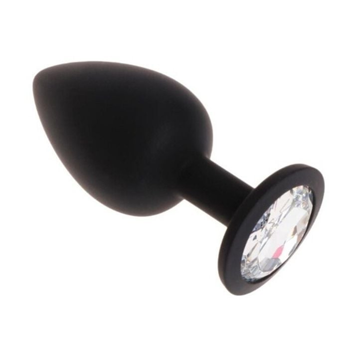 Plug Emborrachado com Pedra Brilhante (silicone) P
