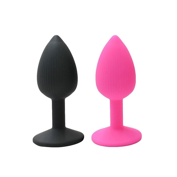 Plug Anal em Silicone - Tamanho P - 7,2 x2,8cm (sem pedra)