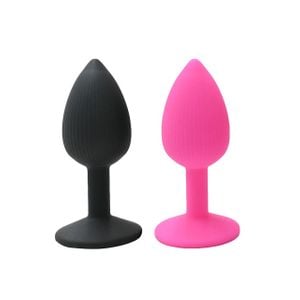 Plug Anal em Silicone - Tamanho M - 8,3x3,4cm (sem pedra)