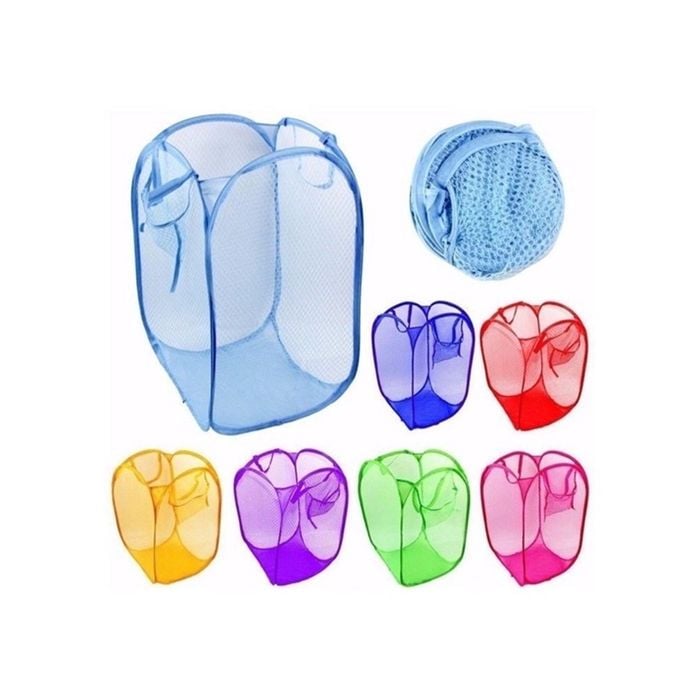 Cesto Organizador De Roupa Suja Nylon Multiuso Flexível