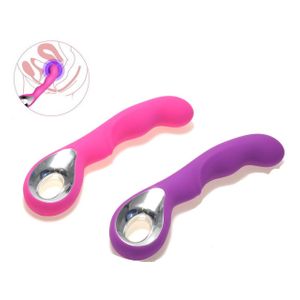 Vibrador de Luxo Recarregável com Detalhes em Metal (Ponto G)