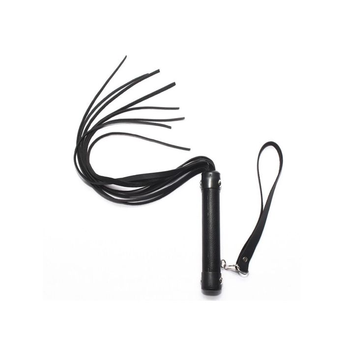 Chicote Luxo Preto com Tiras 58cm