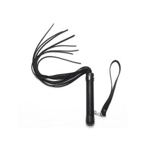 Chicote Luxo Preto com Tiras 58cm