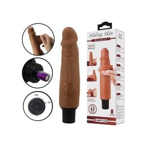 Prótese Realística - Dupla Camada com Vibrador à Pilha 21,0 X 4,0 cm