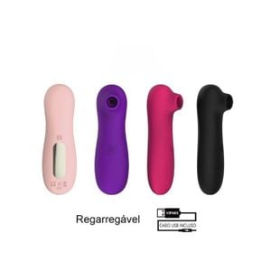 Estimulador Clitoriano com 10 Vibrações e Sucção (Recarregável) USB