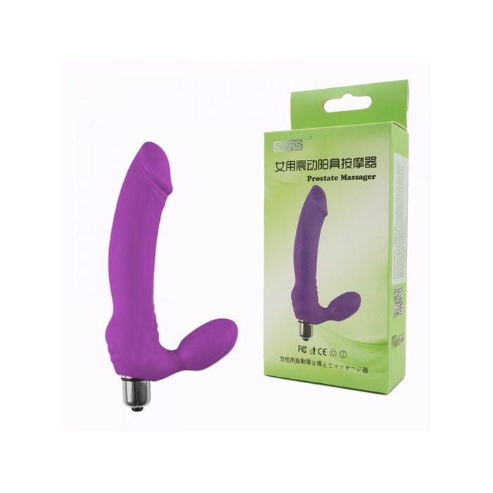 Penetrador Duplo com Plug Vaginal e Cápsula 10 vibrações STRAPLESS