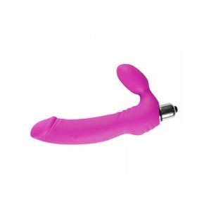 Penetrador Duplo com Plug Vaginal e Cápsula 10 vibrações STRAPLESS