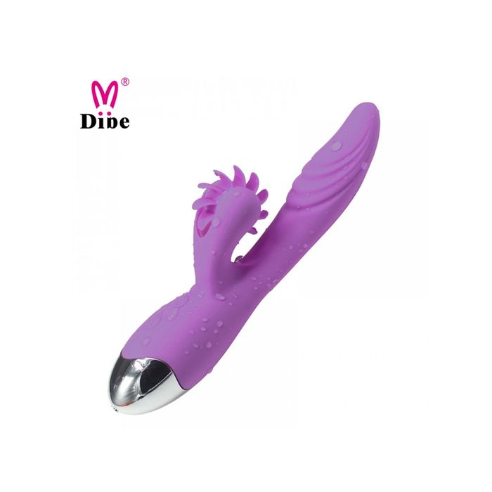Vibrador Recarregável com Língua Giratória - 7 modos de vibração e 7 de rotação