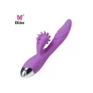 Vibrador Recarregável com Língua Giratória - 7 modos de vibração e 7 de rotação