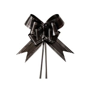 10 Laço Fácil (Laço Pronto) Preto 12mm x 20cm