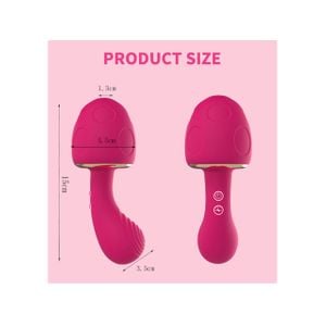 Cogumelo Vibrador com Sucção (10 modos de sucção e 10 modos de vibração)
