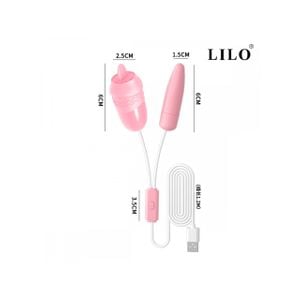 Cápsula Vibratória USB com 2 bullets com 12 modos de língua vai e vem e vibração