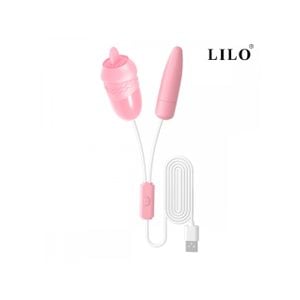 Cápsula Vibratória USB com 2 bullets com 12 modos de língua vai e vem e vibração