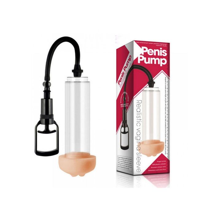 Bomba Peniana com Sistema de Alavanca e Vagina Cyberskin para Penetração