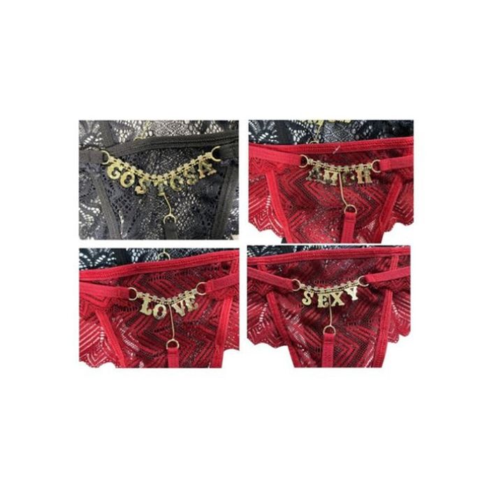 Calcinha Secretária com Strass Atrás Perfumada