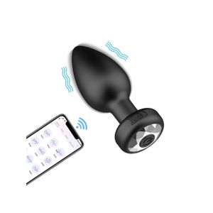 Plug Anal em Silicone com 10 Modos de Vibração e Controle por Aplicativo