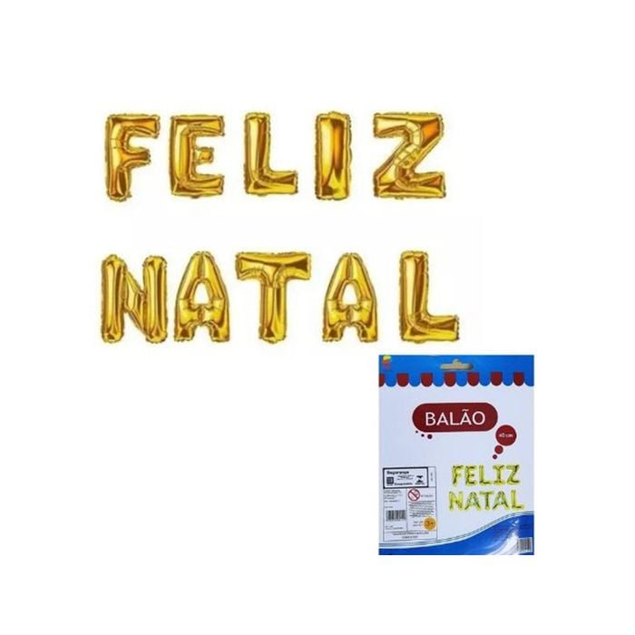 Balão Feliz Natal 40cm