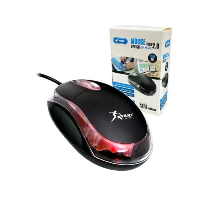 Mini Mouse Optico Com Fio Usb Kp-m611 (com fio)