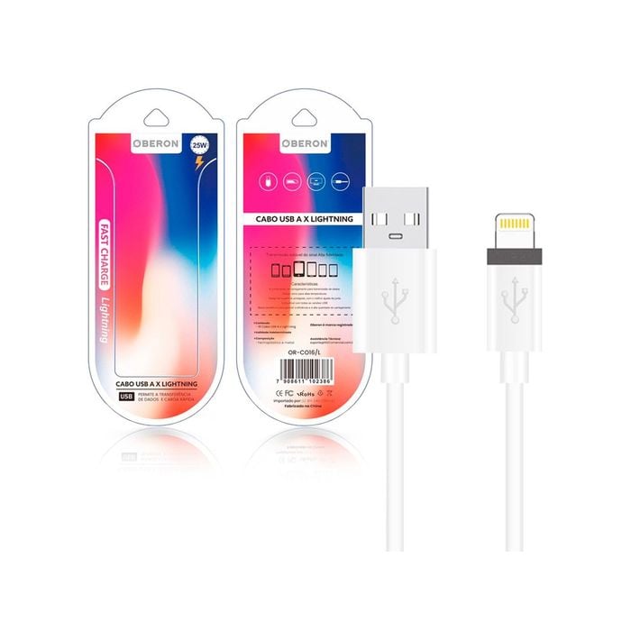 Cabo Iphone Turbo Lightning IOS x USB 1 Metro 3.6A
