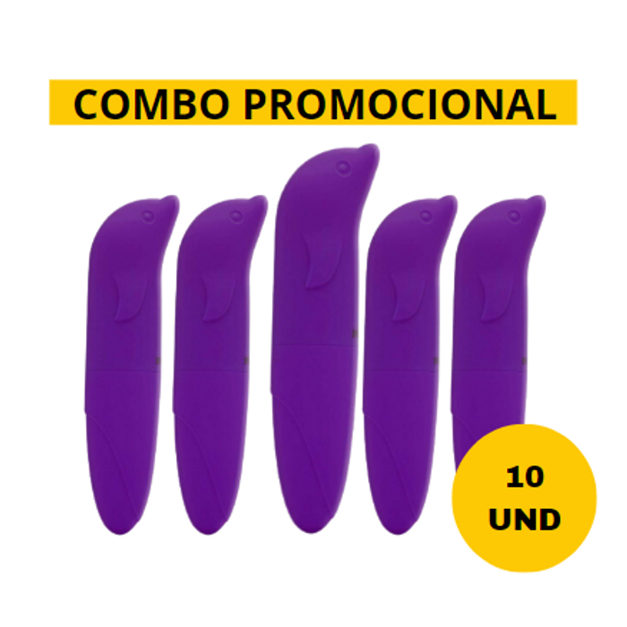 Vibrador Golfinho Aveludado ( Combo Promocional - 10 unidades)
