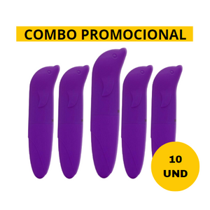 Vibrador Golfinho Aveludado ( Combo Promocional - 10 unidades)