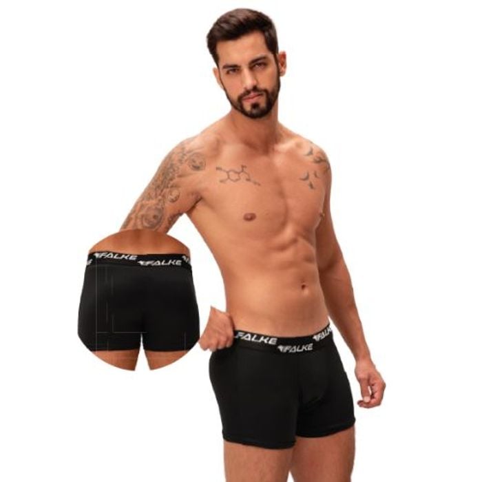 Cueca Boxer Microfibra Preta.