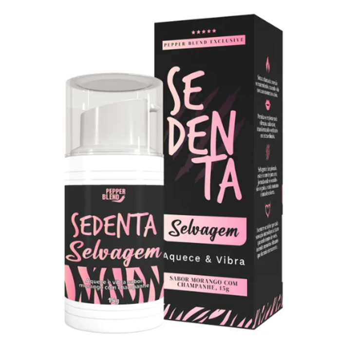 Vibrador Líquido Morango Com Champanhe Sedenta Selvagem 15g